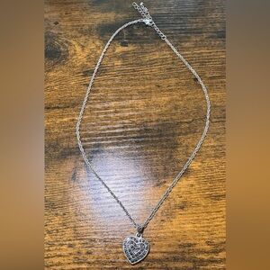 Silver Necklace with Heart Pendant